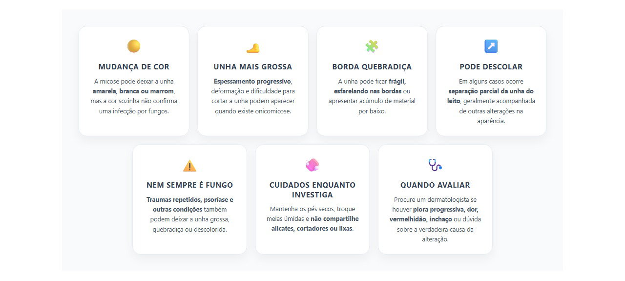 Unha grossa e amarelada: sinais que podem indicar micose