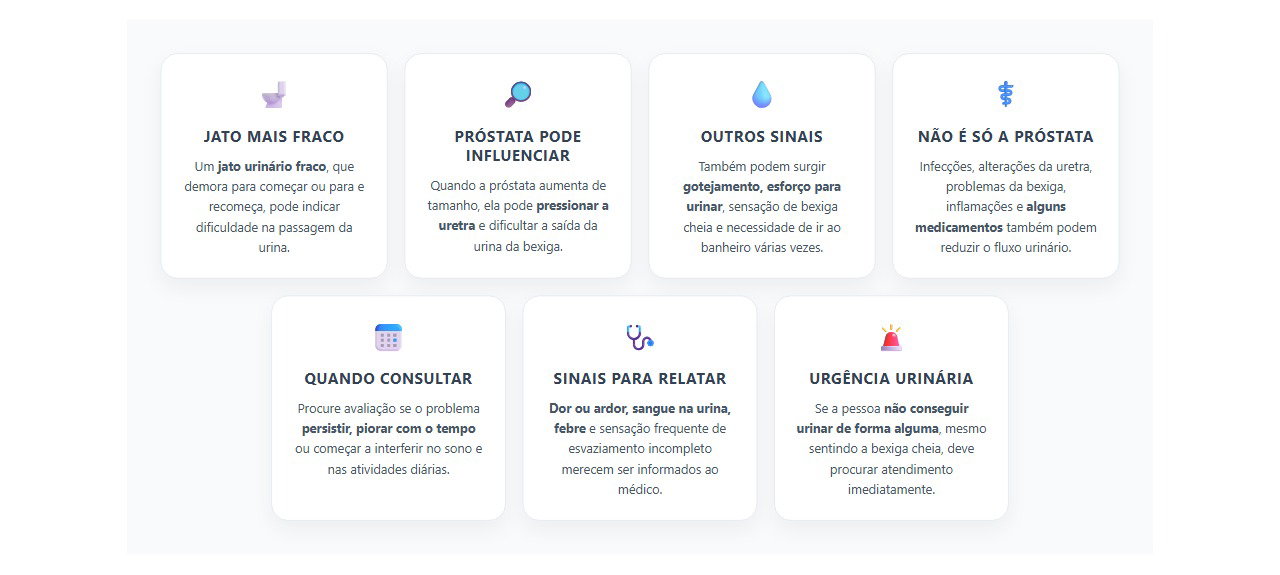 Jato de urina fraco: sinais de que a próstata pode estar envolvida