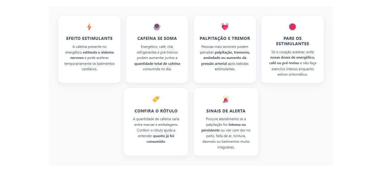 Energético e palpitação: quando a cafeína exige atenção