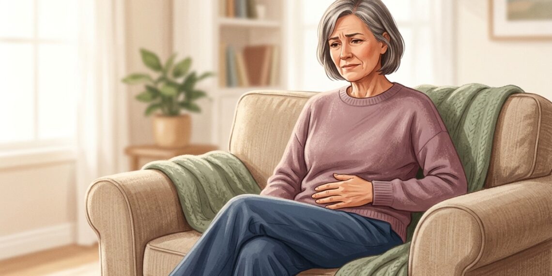 Ardor e secura íntima podem surgir durante a transição para a menopausa devido à redução do estrogênio.