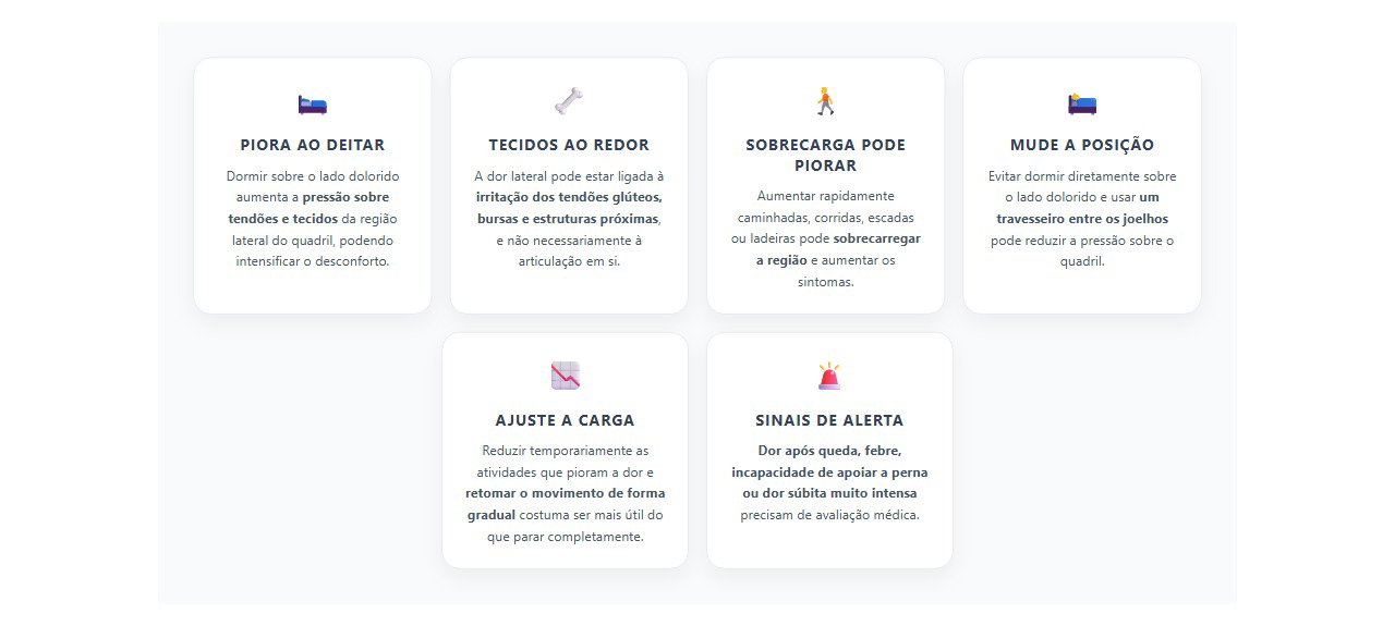 Dor na lateral do quadril: sinais que ajudam a entender o problema