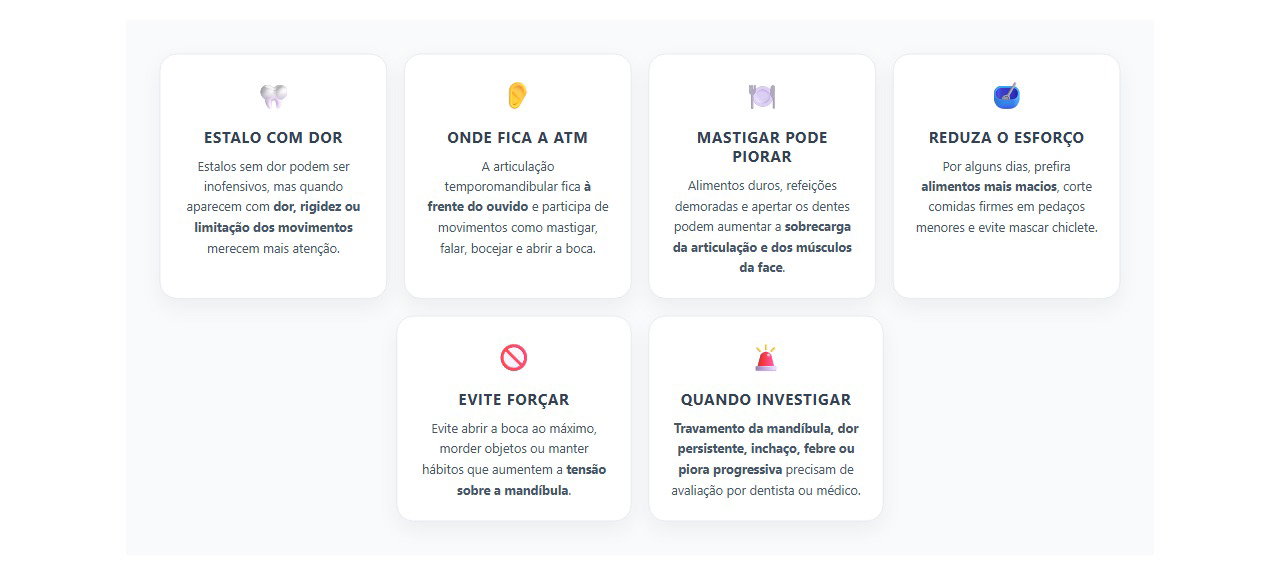 Mandíbula estalando e dolorida: sinais de sobrecarga na articulação