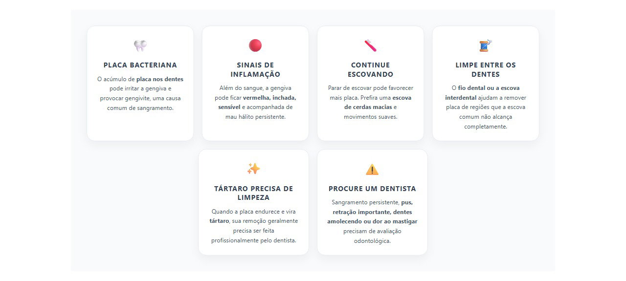 Quando a gengiva sangra: 6 sinais e cuidados importantes