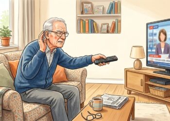 Aumentar o volume da TV com frequência pode ser um sinal de perda auditiva.