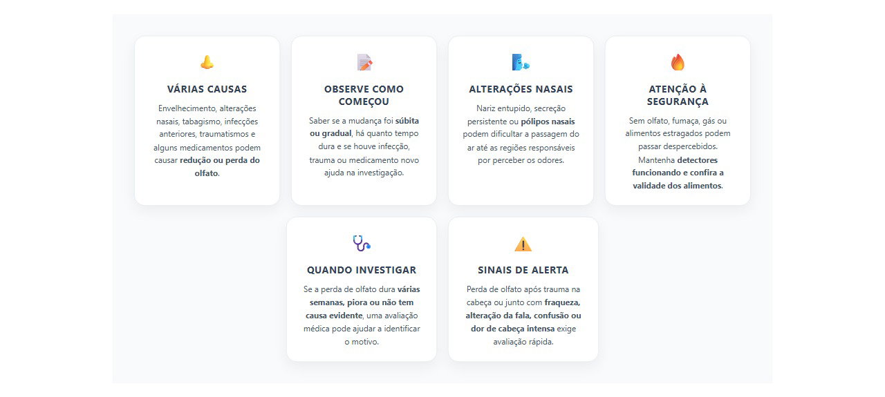 Perda de olfato persistente: 6 causas e sinais para procurar avaliação