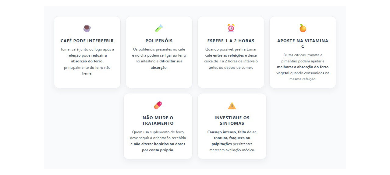 Café e ferro: 6 cuidados para não atrapalhar a absorção