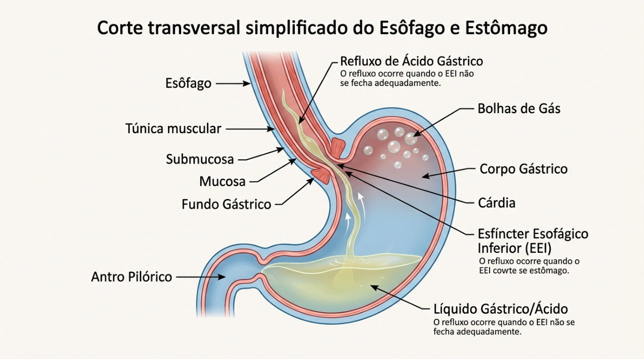 A carbonatação pode aumentar a distensão do estômago e favorecer desconforto em pessoas sensíveis.