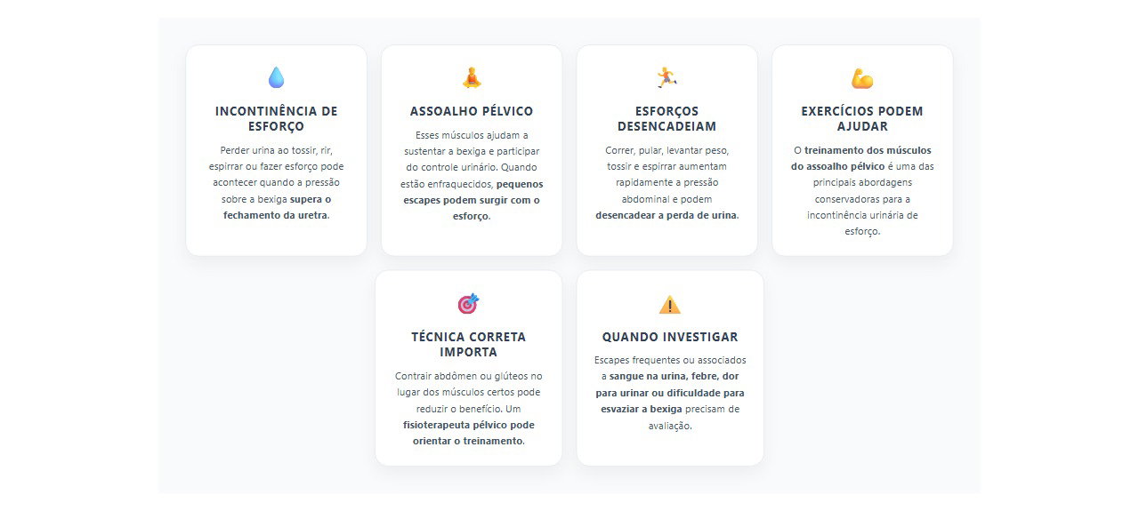 Escape de urina ao tossir ou rir: 6 pontos sobre o assoalho pélvico
