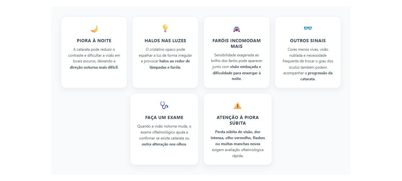 Halos e faróis à noite: 6 sinais de que a catarata pode estar atrapalhando