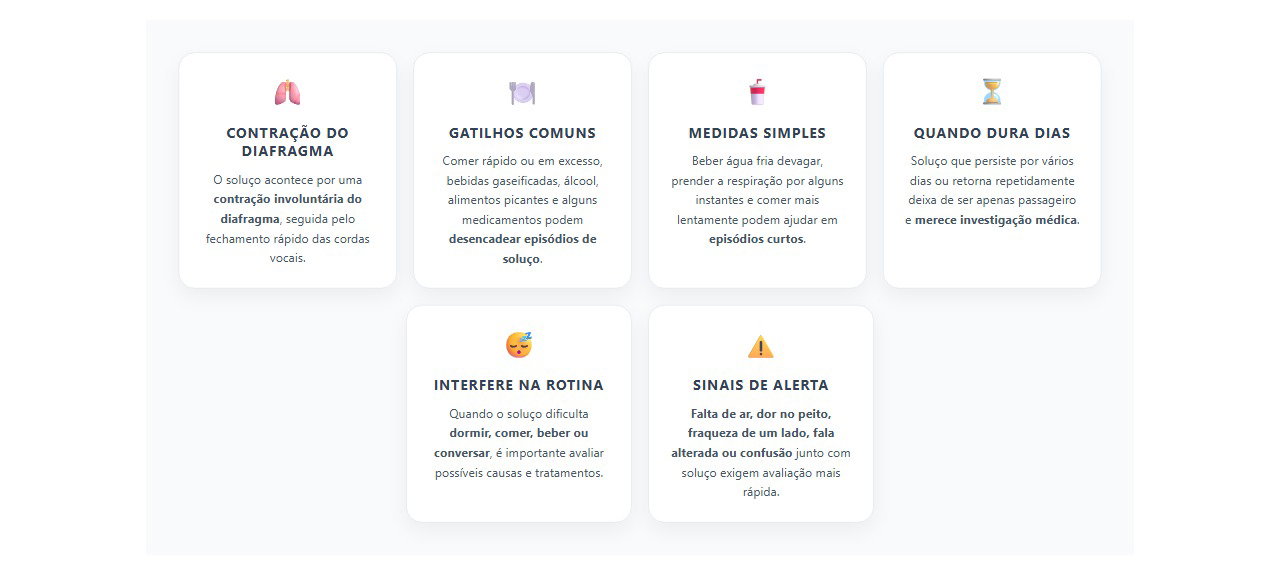 Soluço persistente: 6 sinais de que é hora de investigar