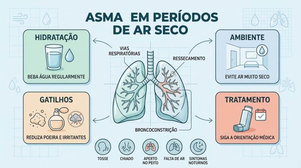 Hidratação, ambiente, controle de gatilhos e tratamento ajudam durante o tempo seco.