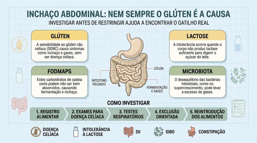 Cortar o glúten sem necessidade pode não resolver o inchaço e ainda dificultar a identificação da real causa