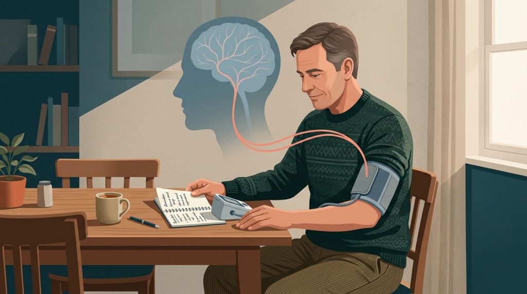 A hipertensão na meia-idade está associada a maior risco de declínio cognitivo nos anos seguintes.