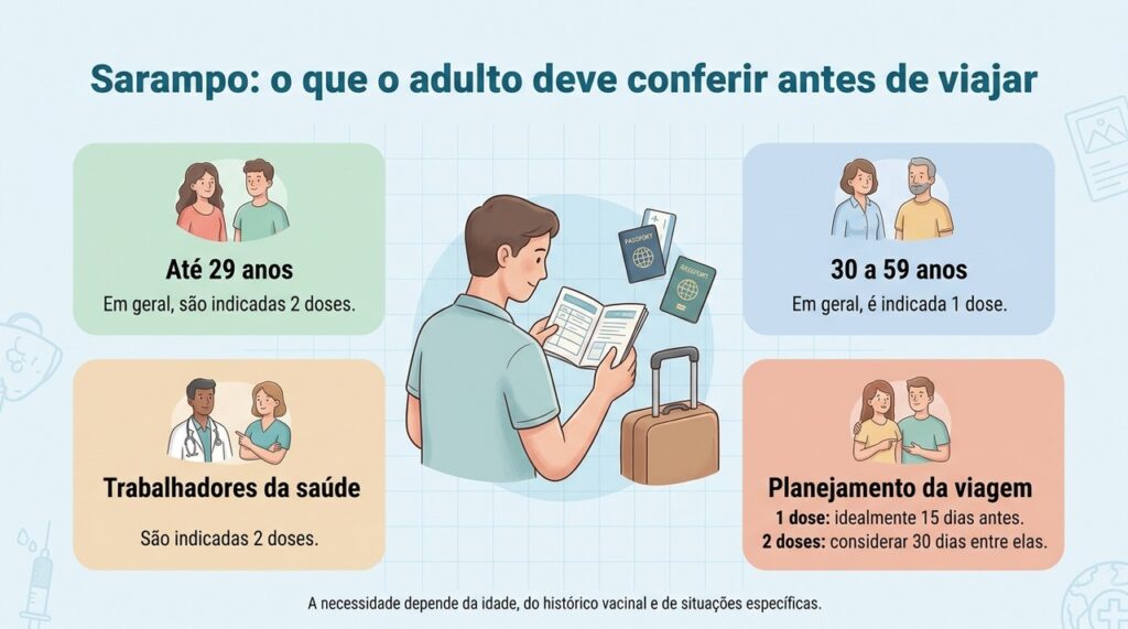 O número de doses e o momento de se vacinar dependem da idade, do histórico e da situação de cada adulto.