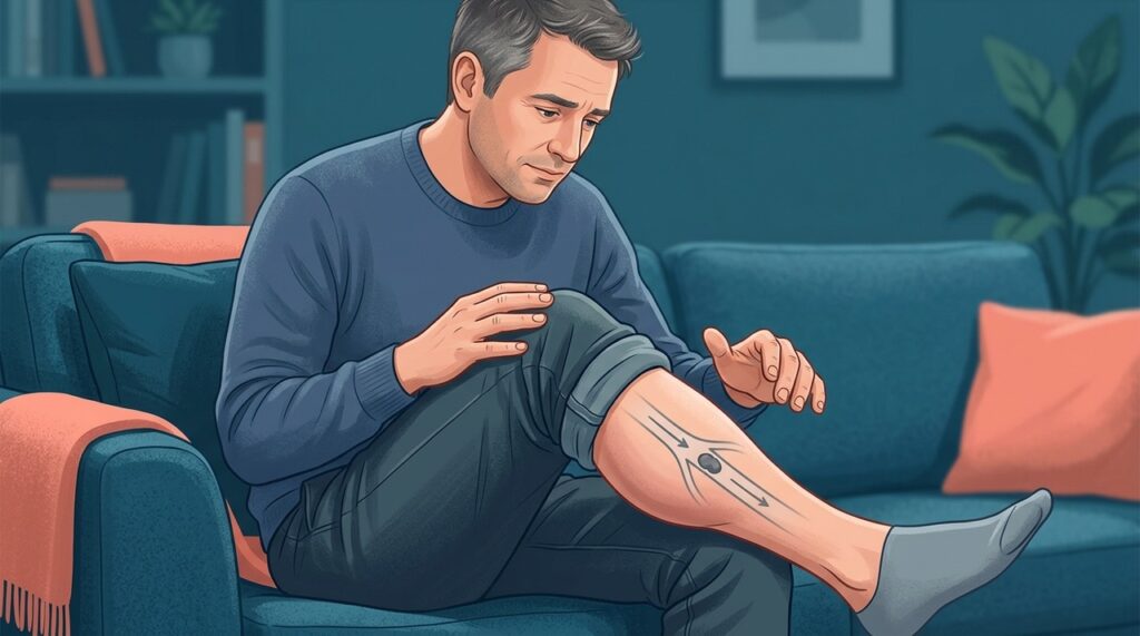 Inchaço, dor, calor ou mudança de cor em uma perna podem justificar avaliação médica antes de qualquer massagem.