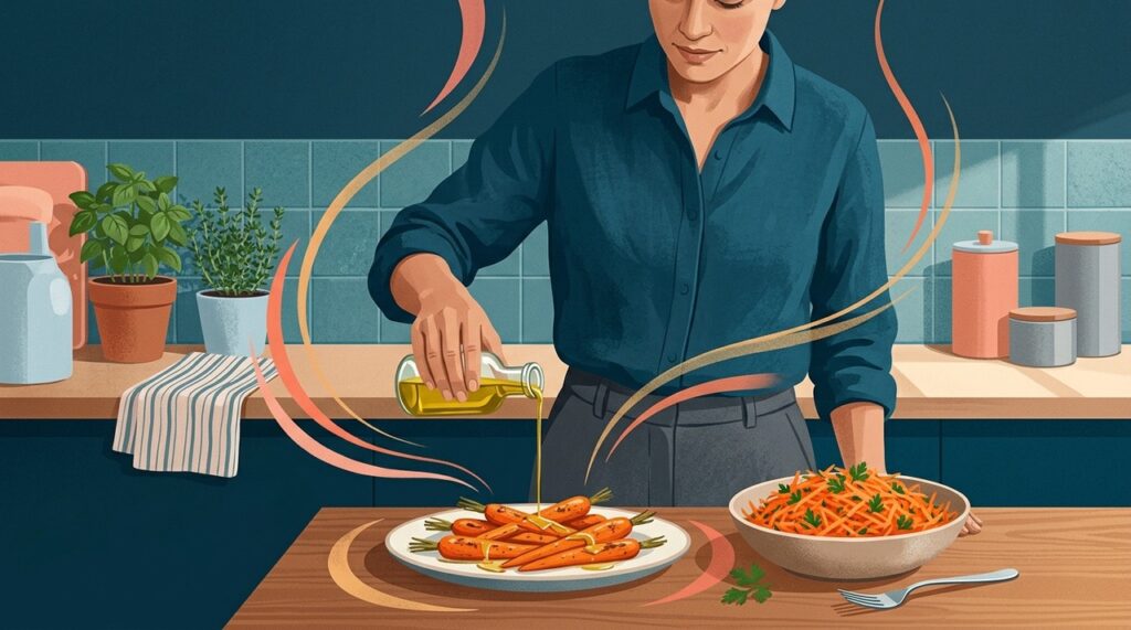 A forma de preparo e a presença de gordura na refeição podem influenciar o aproveitamento do betacaroteno.