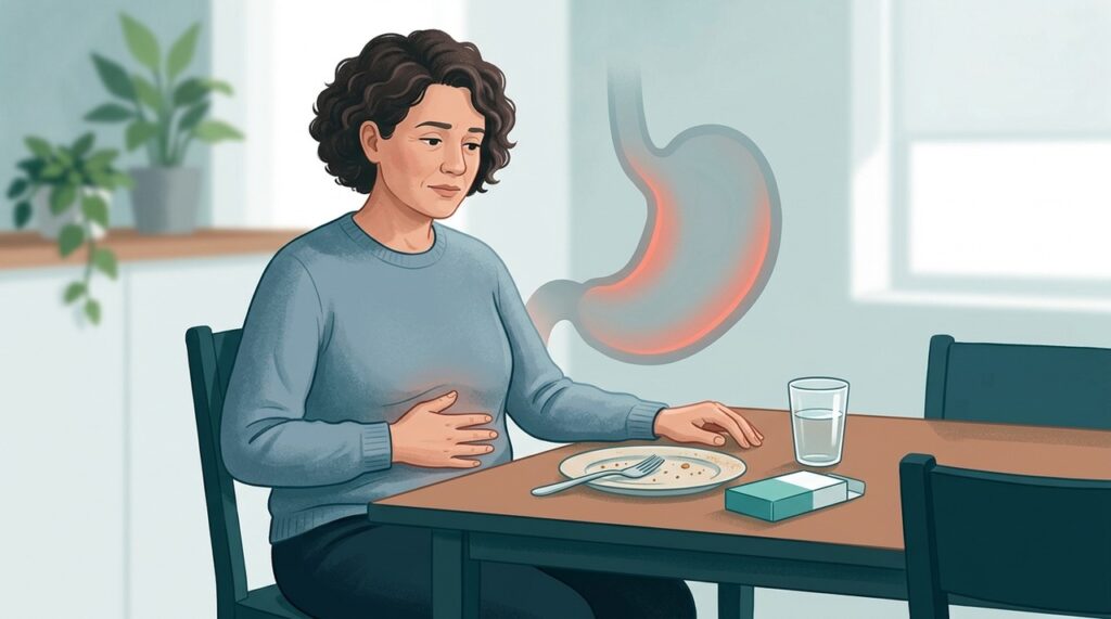 H. pylori, anti-inflamatórios e outros fatores podem irritar a mucosa do estômago e precisam ser avaliados no contexto dos sintomas.