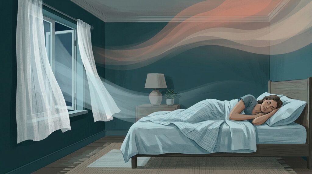 Calor excessivo pode aumentar o desconforto e favorecer despertares que fragmentam o descanso.