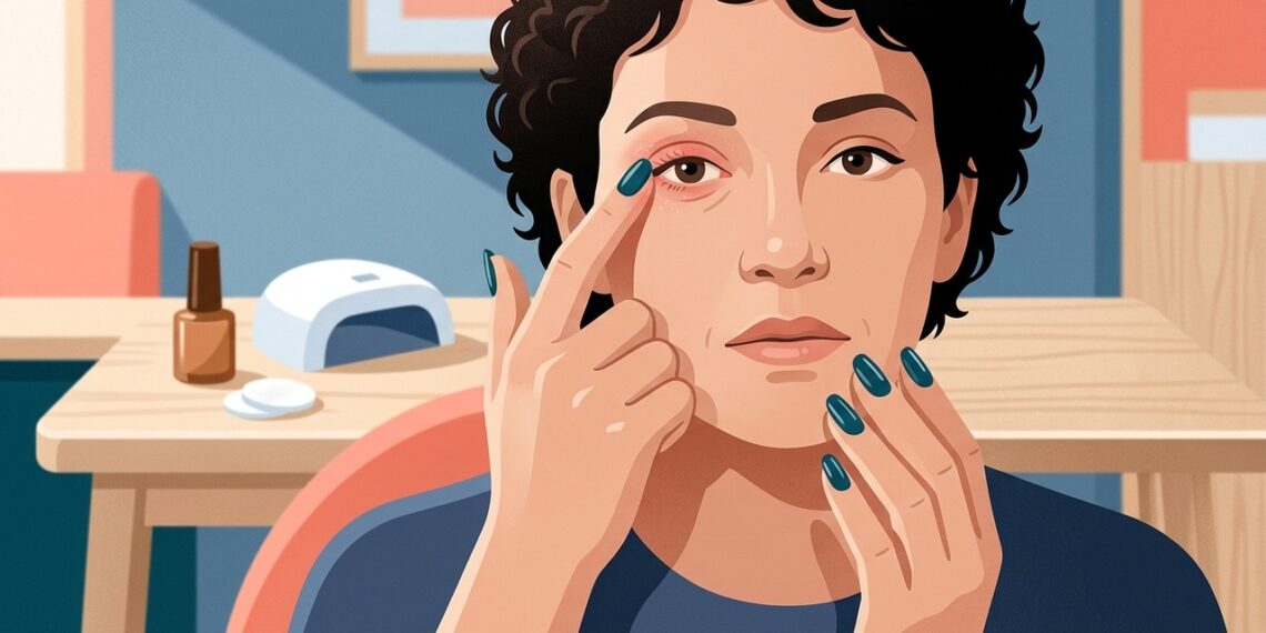 Alergia a produtos usados nas unhas pode aparecer nas pálpebras e no rosto