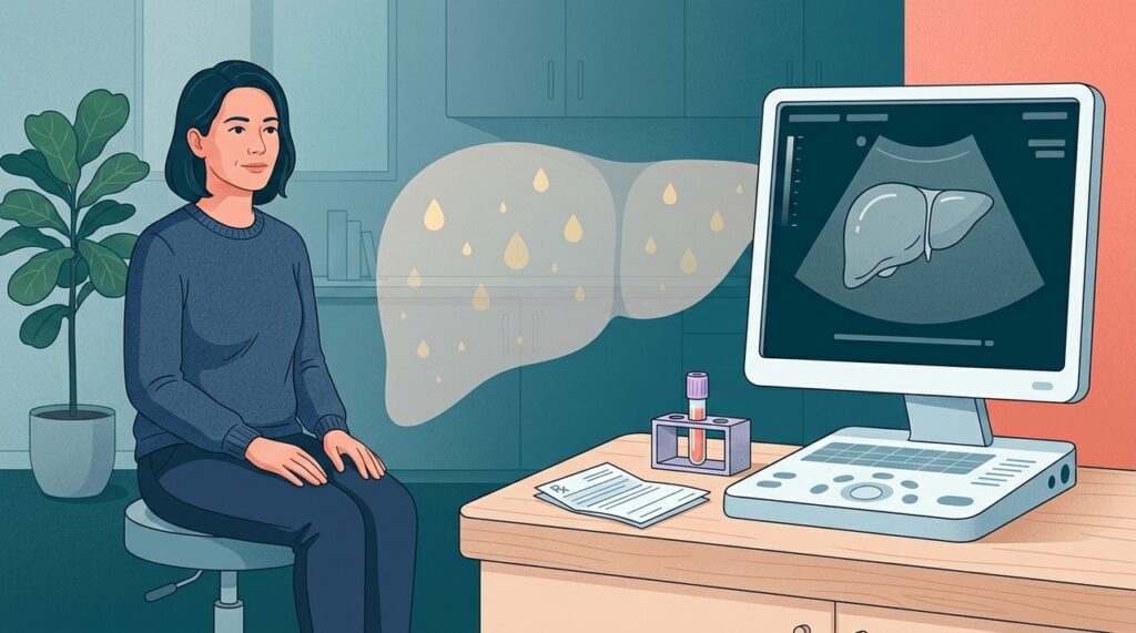 A esteatose hepática muitas vezes é descoberta em exames feitos por rotina ou por outros motivos.