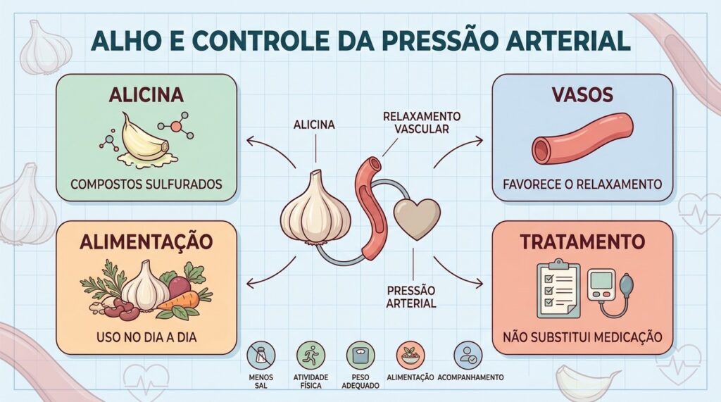 Compostos do alho são estudados por seus possíveis efeitos sobre os vasos sanguíneos.