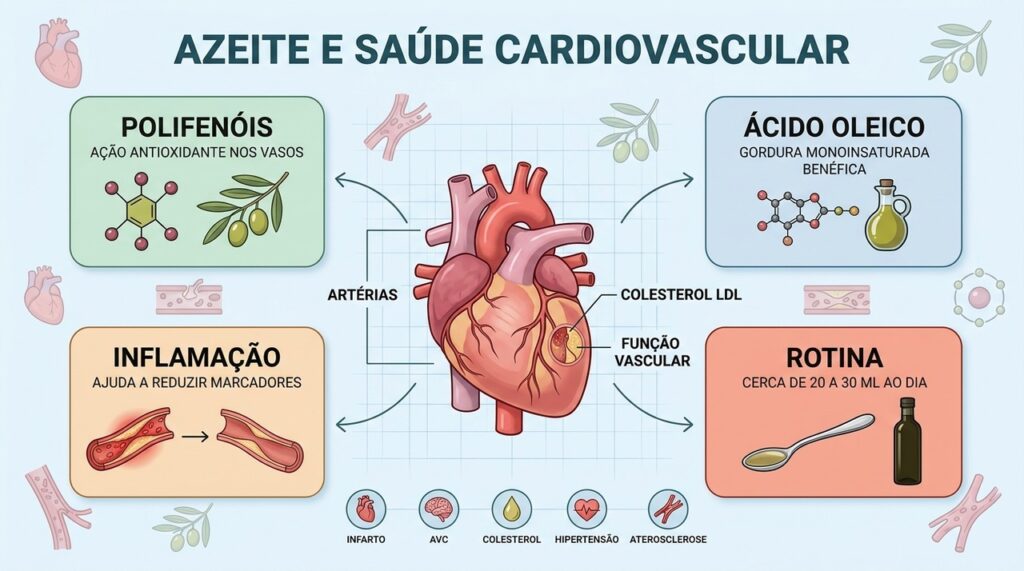 Polifenóis, ácido oleico, moderação e dieta mediterrânea fortalecem a estratégia de proteção cardiovascular.