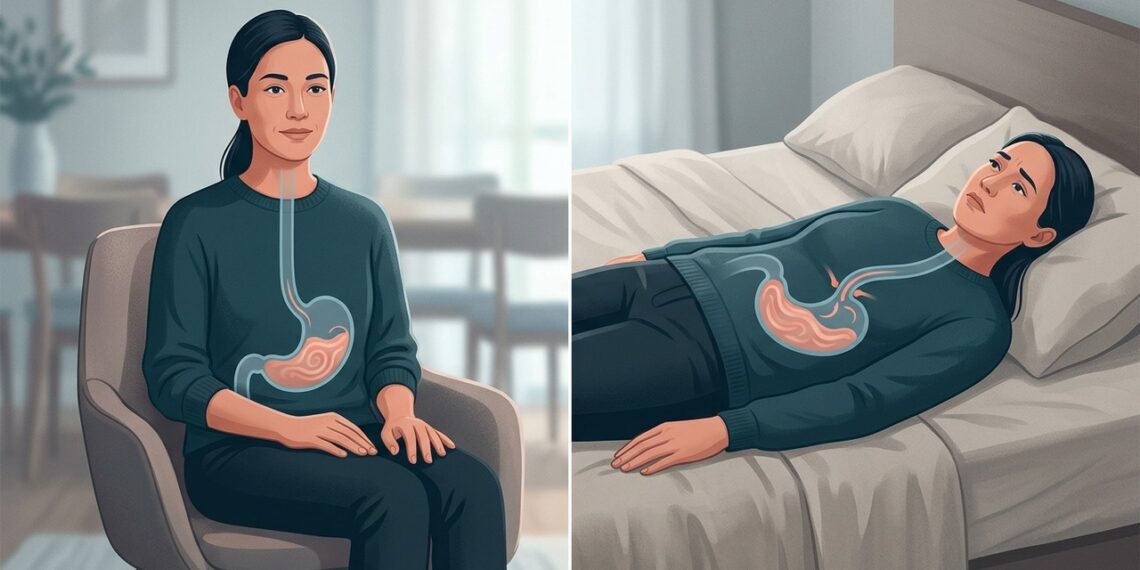 A azia depois de comer não depende apenas de comida gordurosa, mas com frequência de deitar logo após a refeição