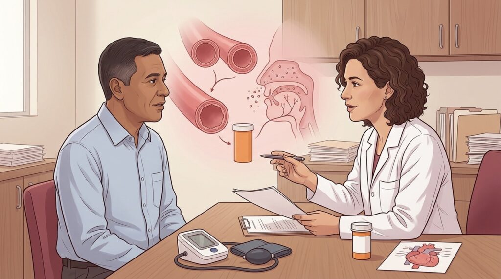 Reconhecer o padrão da tosse ajuda a diferenciar o efeito medicamentoso de outras causas.