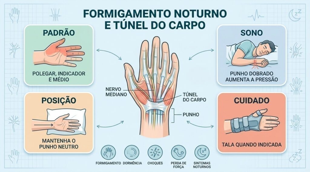 Dedos afetados, posição do punho e frequência ajudam a reconhecer o túnel do carpo.
