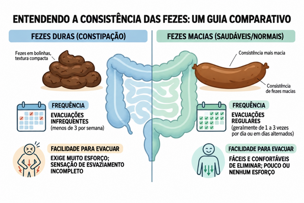 Consistência das fezes e esforço para evacuar ajudam a identificar a prisão de ventre.