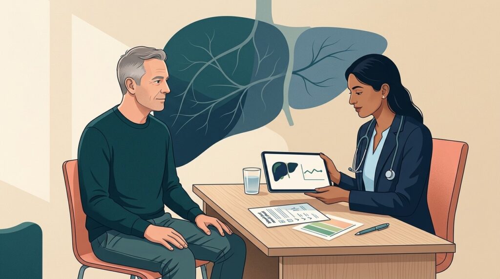 Exames e acompanhamento médico ajudam a avaliar se existe inflamação, fibrose ou maior risco de progressão.