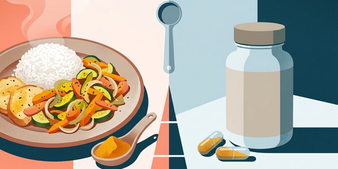 Cápsula de cúrcuma e tempero na comida não têm o mesmo perfil de risco