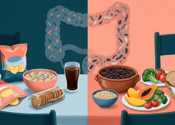 Consumo excessivo de ultraprocessados e seu impacto na microbiota intestinal ao longo do tempo