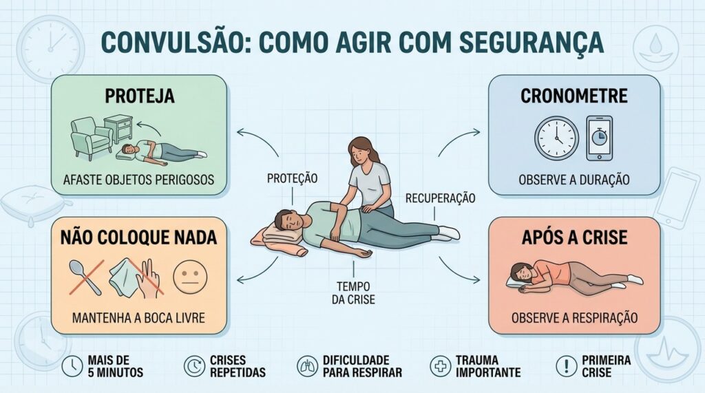 Proteger, cronometrar e manter a boca livre são medidas essenciais durante a crise.