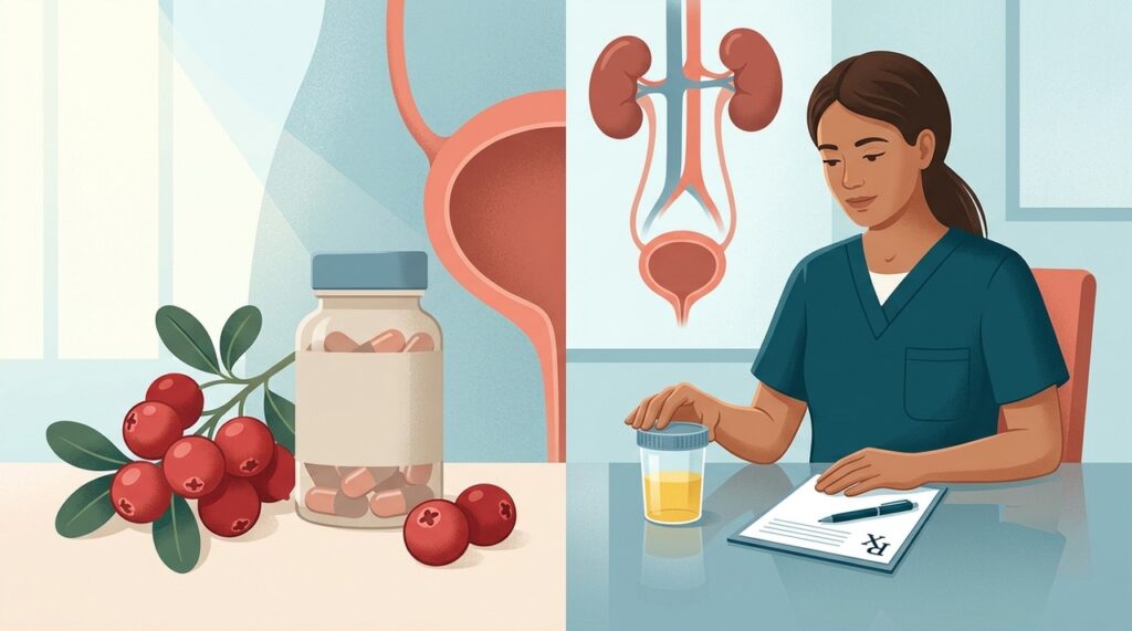 Cranberry pode ser usado como estratégia preventiva em alguns casos, mas não trata uma infecção urinária já instalada.