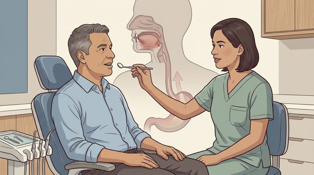 Língua, gengivas, saliva e causas digestivas ajudam a orientar a investigação do mau hálito.