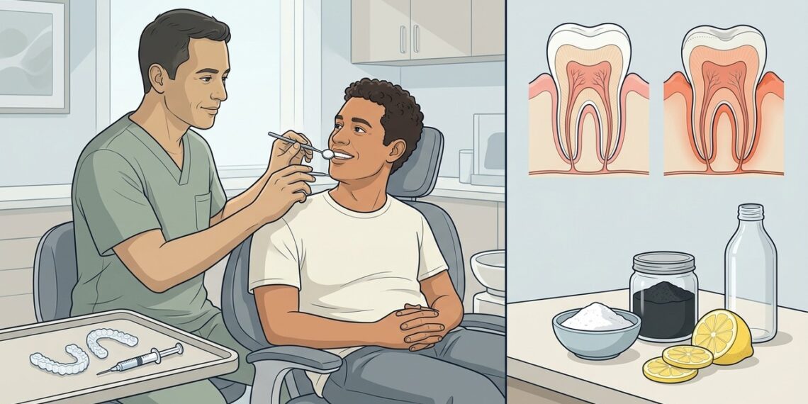 Clareamento dental caseiro feito sem orientação pode sensibilizar os dentes e agredir a gengiva