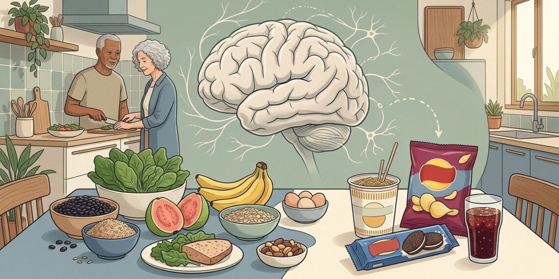 Alimentos ultraprocessados e memória: o que um estudo recente investigou sobre cognição em adultos mais velhos