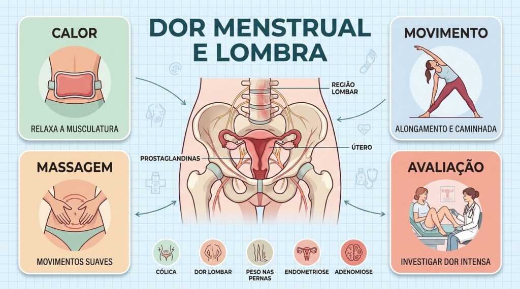Prostaglandinas explicam a dor irradiada, enquanto calor, movimento e avaliação ajudam no cuidado.