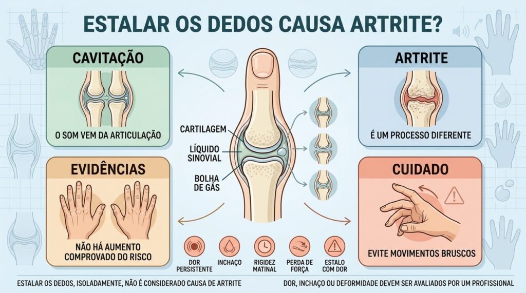 Cavitação, artrite, evidências e sinais de alerta ajudam a separar mito de fato.