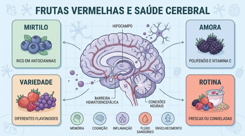 Antocianinas, variedade e consumo regular ajudam a compor uma estratégia alimentar para o cérebro.