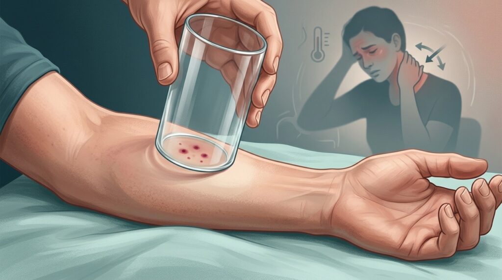 Manchas que não desaparecem à pressão podem ser um sinal de alerta, mas a ausência delas não exclui meningite.
