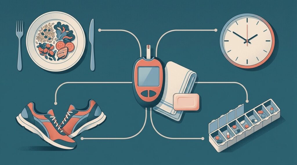 Alimentação, exercício, medicamentos, estresse e o horário da medida podem mudar a glicemia de forma real.