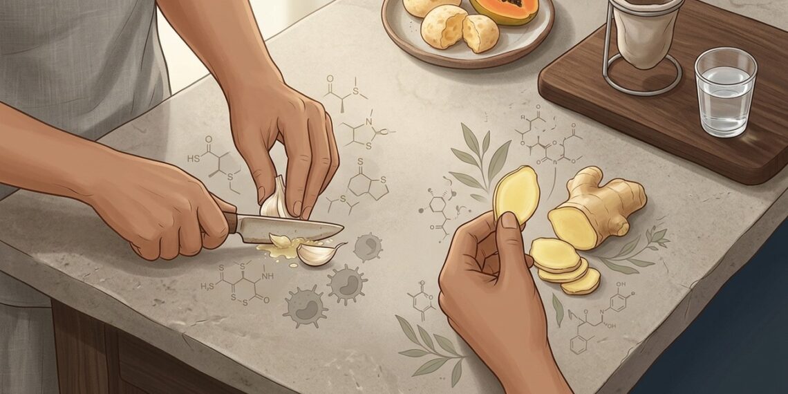 Alho cru ou gengibre em jejum: qual tem mais efeito sobre a imunidade e a inflamação