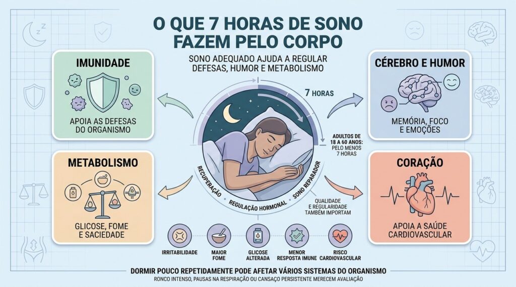 Imunidade, humor, metabolismo e coração estão entre os sistemas beneficiados pelo sono adequado.