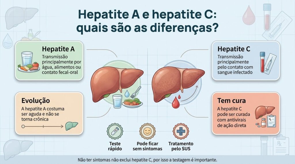 A hepatite C pode permanecer silenciosa por anos, mas hoje existe tratamento capaz de curar a maioria dos casos.
