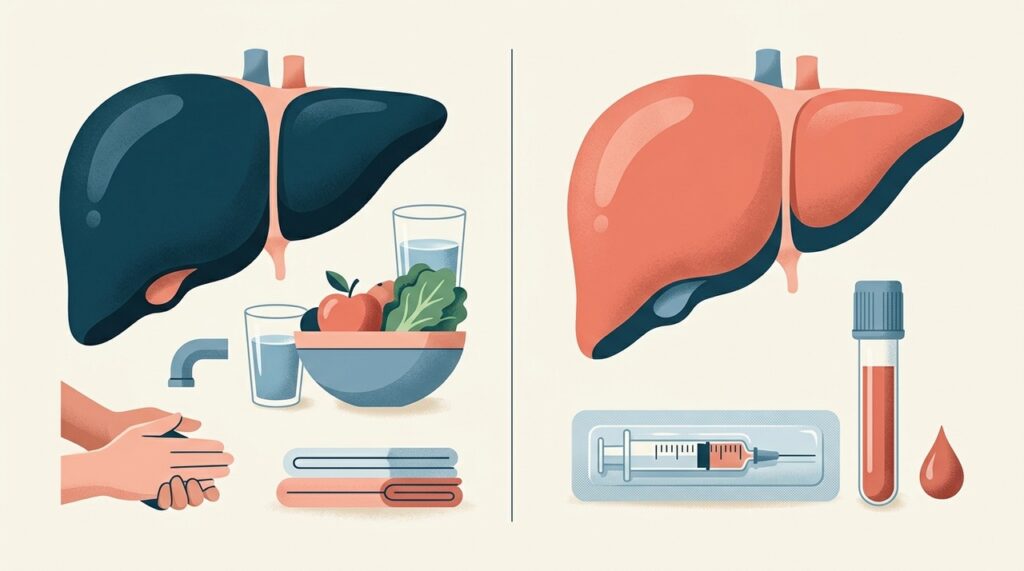 A hepatite A costuma ser aguda, enquanto a hepatite C pode persistir por anos e se tornar crônica.