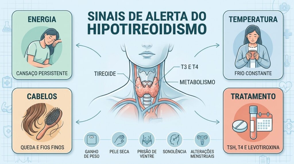Avaliar a tireoide ajuda a investigar sintomas persistentes que afetam energia e metabolismo.