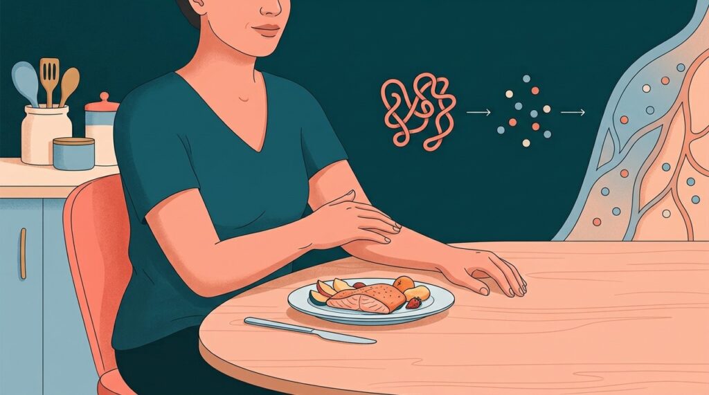 O colágeno presente nos alimentos é digerido antes que seus componentes sejam aproveitados pelo corpo.