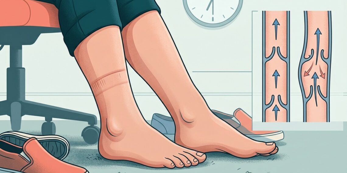 O padrão de peso, edema e veias dilatadas ajuda na investigação, mas outras causas de inchaço também precisam ser consideradas.
